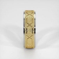 18K White & Yellow Men's Plain Band Image