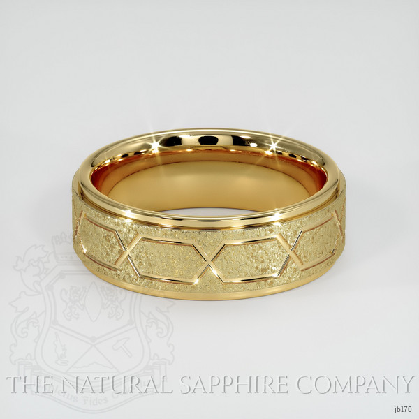 14K Yellow Gold Men's Plain Band