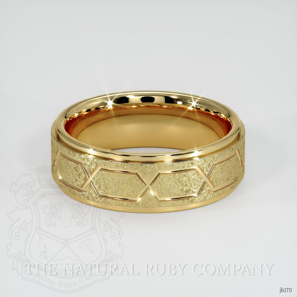 14K Yellow Gold Men's Plain Band