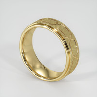 14K Yellow Gold Men's Plain Band Image
