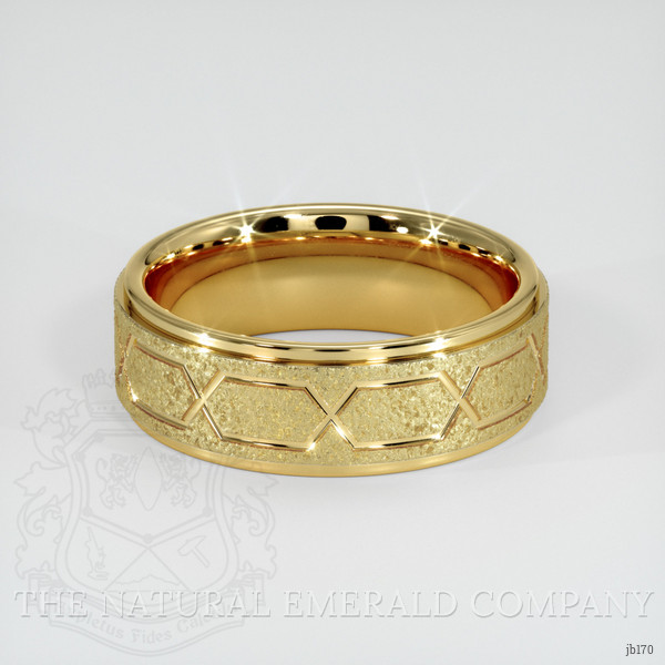 18K Yellow Gold Men's Plain Band