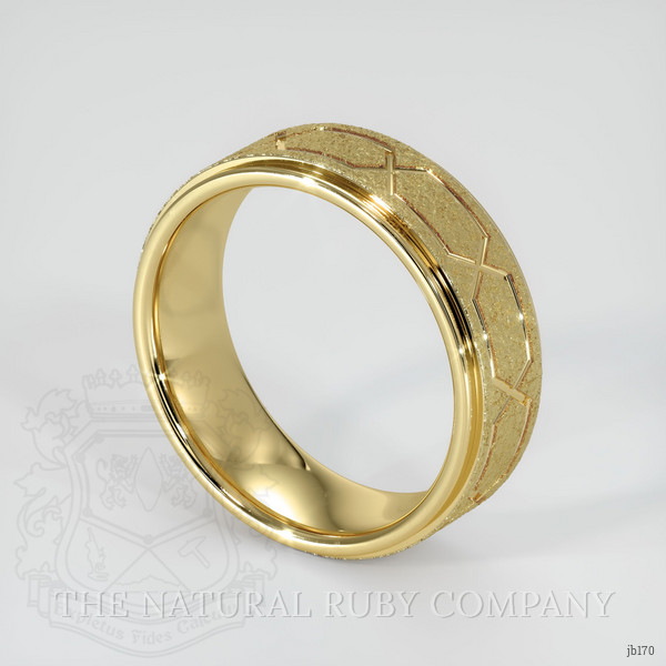 18K Yellow Gold Men's Plain Band
