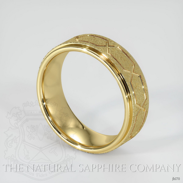 18K Yellow Gold Men's Plain Band