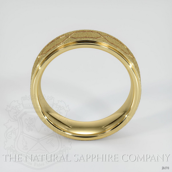 18K Yellow Gold Men's Plain Band