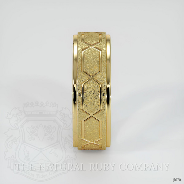 18K Yellow Gold Men's Plain Band