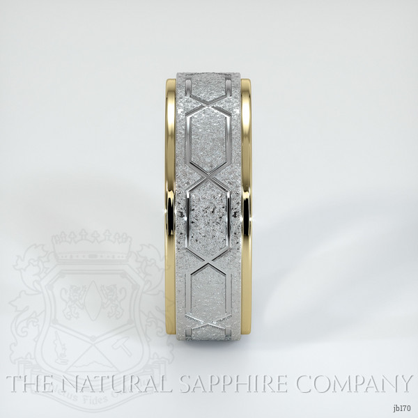 18K Yellow & White Men's Plain Band