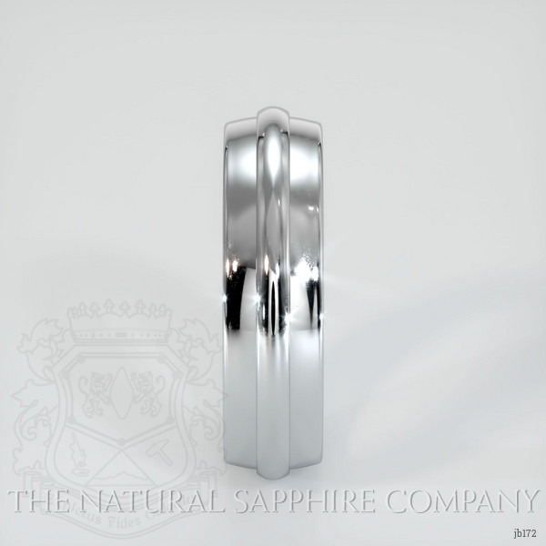 14K White Gold Men's Plain Band