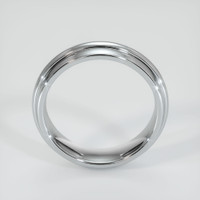 18K White Gold Men's Plain Band Image