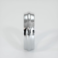 18K White Gold Men's Plain Band Image