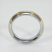18K White & Yellow Men's Plain Band Image