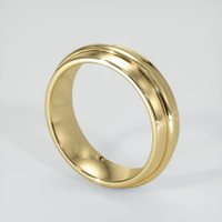 14K Yellow Gold Men's Plain Band Image