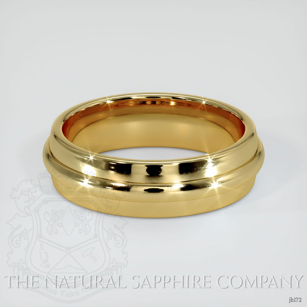 18K Yellow Gold Men's Plain Band
