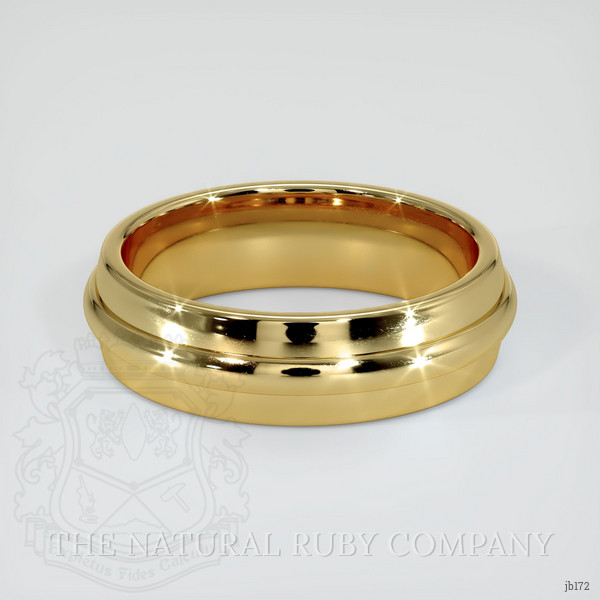 18K Yellow Gold Men's Plain Band