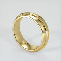 18K Yellow Gold Men's Plain Band Image