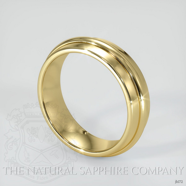 18K Yellow Gold Men's Plain Band