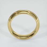 18K Yellow Gold Men's Plain Band Image