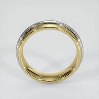 18K Yellow & White Men's Plain Band Image
