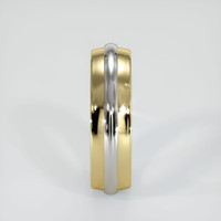18K Yellow & White Men's Plain Band Image