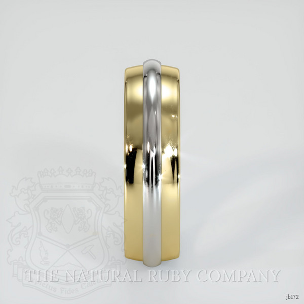 18K Yellow & White Men's Plain Band