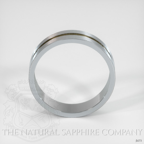 18K White & Yellow Men's Plain Band