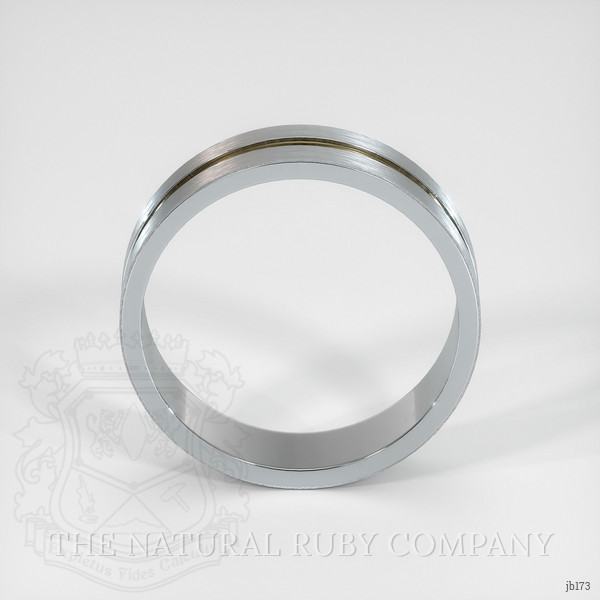 18K White & Yellow Men's Plain Band