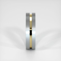 18K White & Yellow Men's Plain Band Image