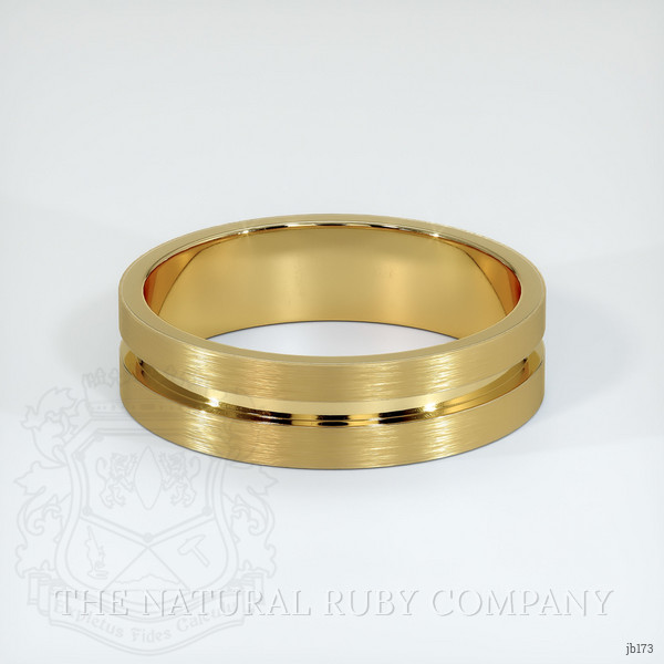 18K Yellow Gold Men's Plain Band