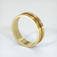 18K Yellow Gold Men's Plain Band Image