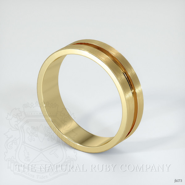 18K Yellow Gold Men's Plain Band