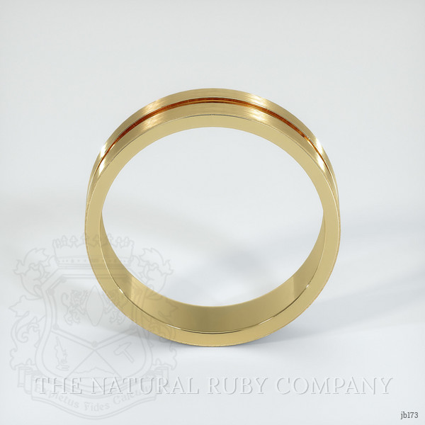18K Yellow Gold Men's Plain Band
