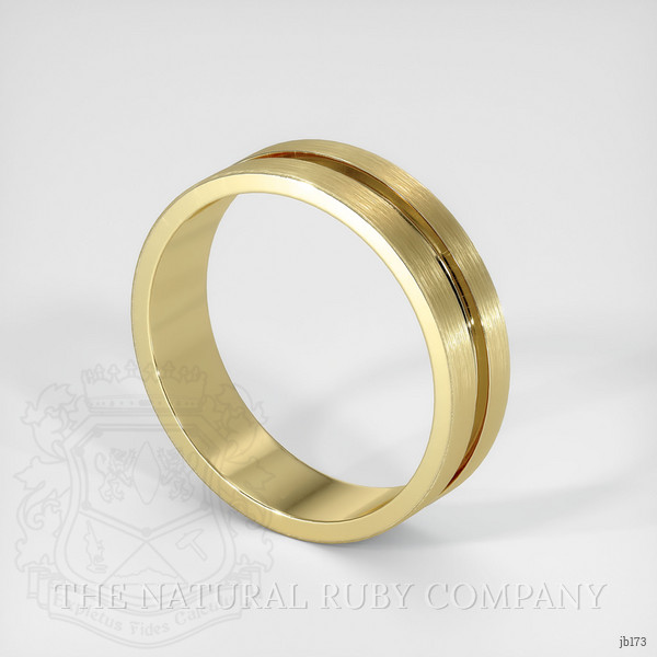 18K Yellow & White Men's Plain Band