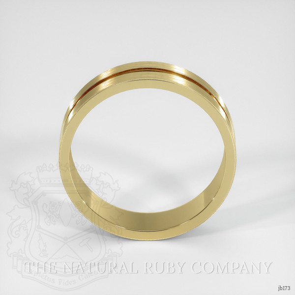 18K Yellow & White Men's Plain Band