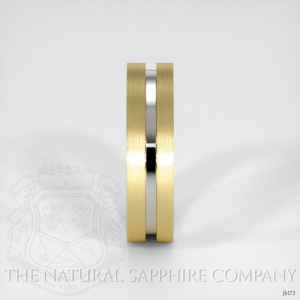 18K Yellow & White Men's Plain Band