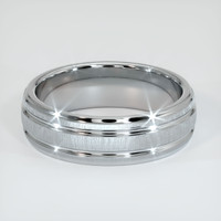 14K White Gold Men's Plain Band Video