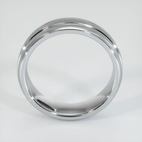 18K White Gold Men's Plain Band Image
