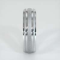 18K White Gold Men's Plain Band Image