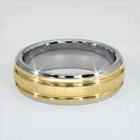 18K White & Yellow Men's Plain Band Video