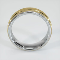 18K White & Yellow Men's Plain Band Image