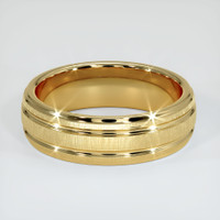 14K Yellow Gold Men's Plain Band Video