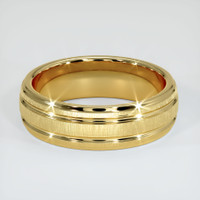 18K Yellow Gold Men's Plain Band Video