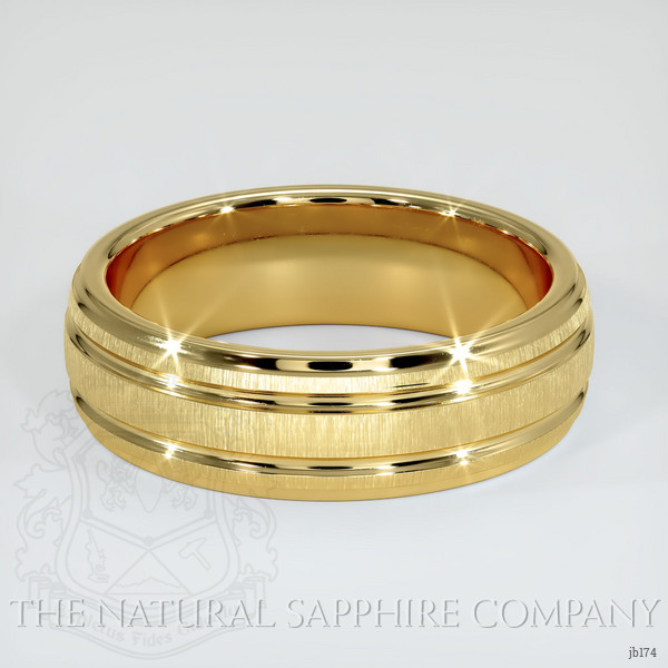 18K Yellow Gold Men's Plain Band