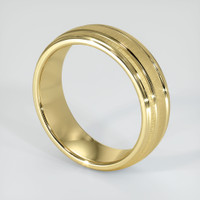 18K Yellow Gold Men's Plain Band Image