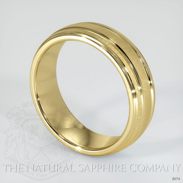 18K Yellow Gold Men's Plain Band