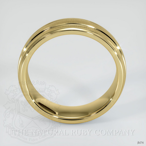 18K Yellow Gold Men's Plain Band