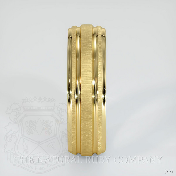 18K Yellow Gold Men's Plain Band