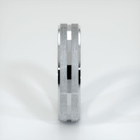 14K White Gold Men's Plain Band Image