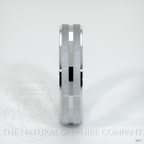 14K White Gold Men's Plain Band