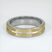 14K White & Yellow Men's Plain Band Video