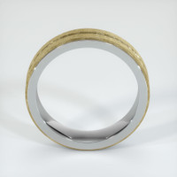 14K White & Yellow Men's Plain Band Image