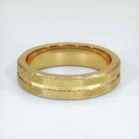 14K Yellow Gold Men's Plain Band Video